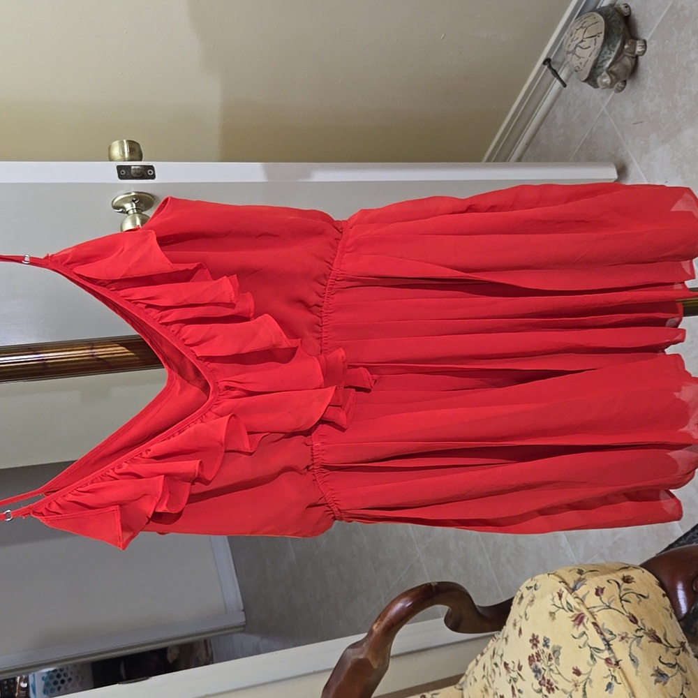 BCBGeneration Red Ruffle Mini Dress - Picture 5 of 5